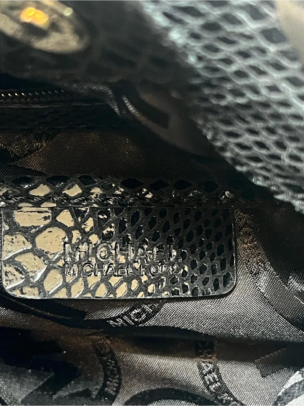 Michael Kors Black Snake Skin Tote